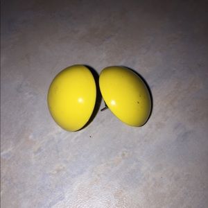 Vintage button metal earrings